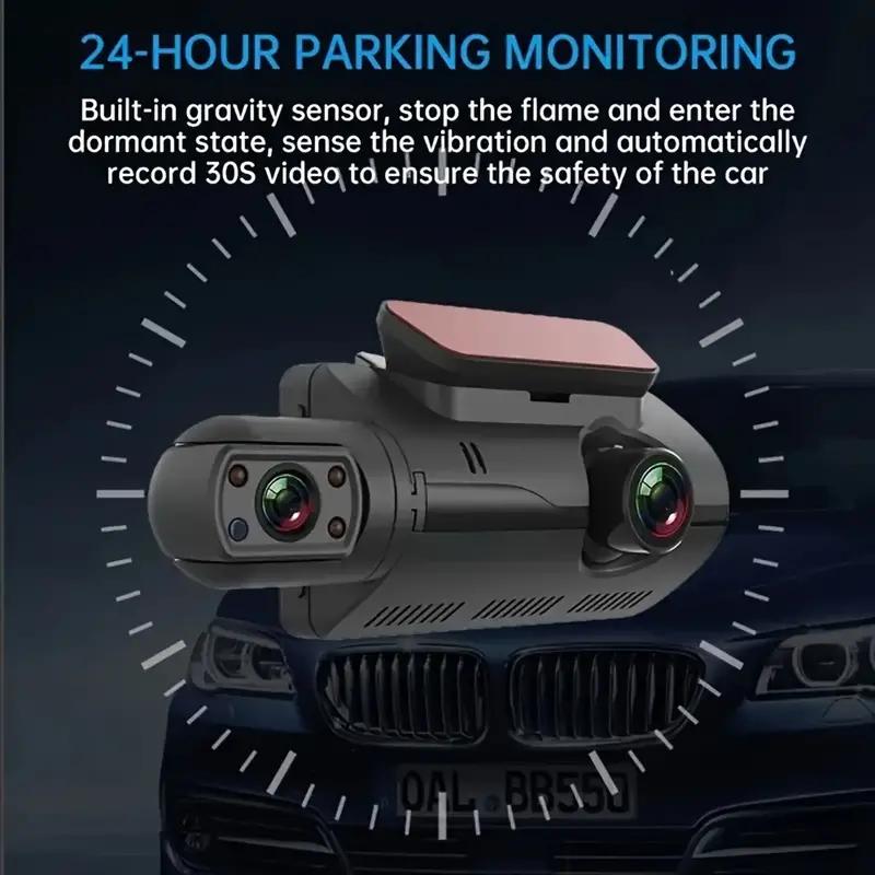 1080P HD HD Car DVR Driving Recorder Dual Lens Vehicle Wide Angle Dash Broad Camera Night Vision Dashboard Camera For Parking Monitoring Dash Cam