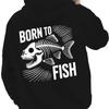 2026 Autumn and Winter New Men's and Women's Hooded Sweatshirt, Fish Bone Print Daily Fashion Versatile Sports and Leisure