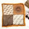 New small square scarf women's versatile spring, autumn and winter cotton scarf warm silk scarf foreign fashion lace-up scarf headscarf