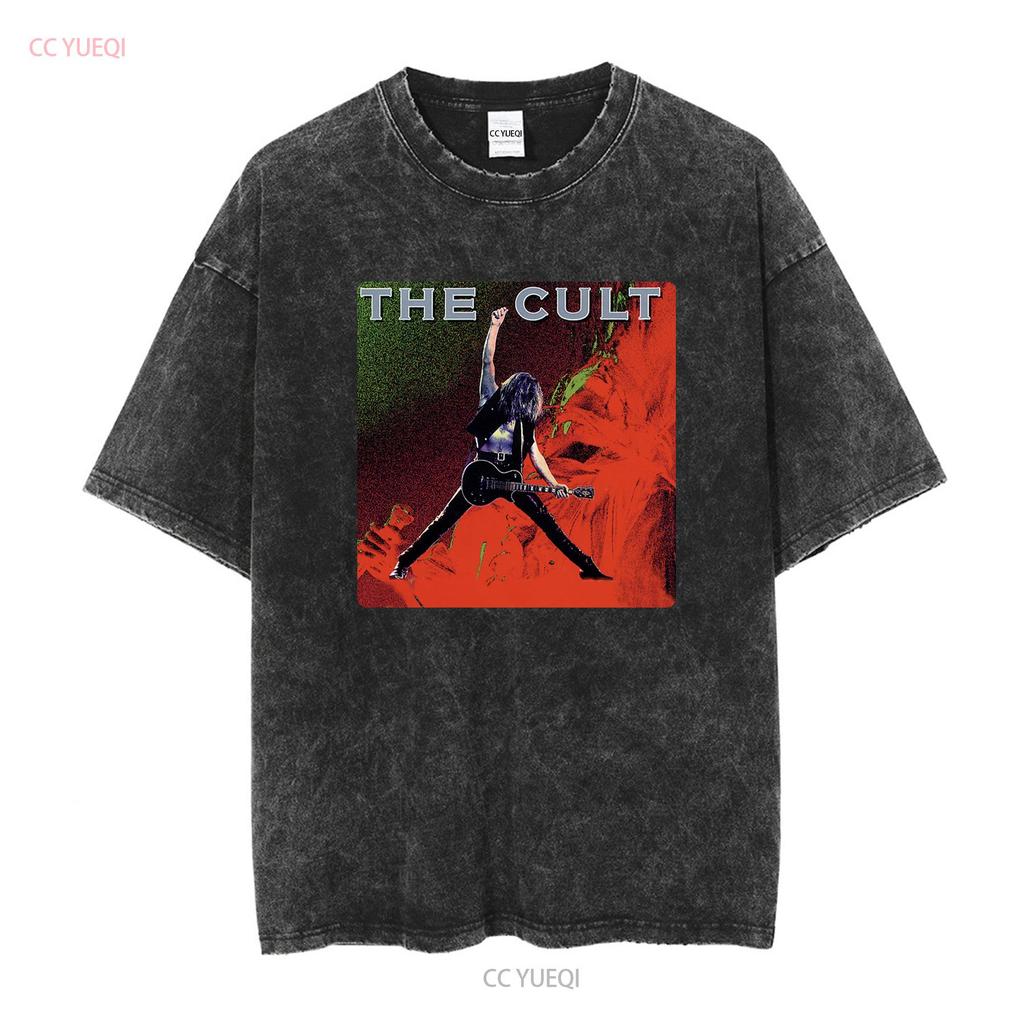 THE CULT Rock Band 90s Vintage Rare Black T Shirt long or short sleeves vintage Washed Stretched graphic Stylish