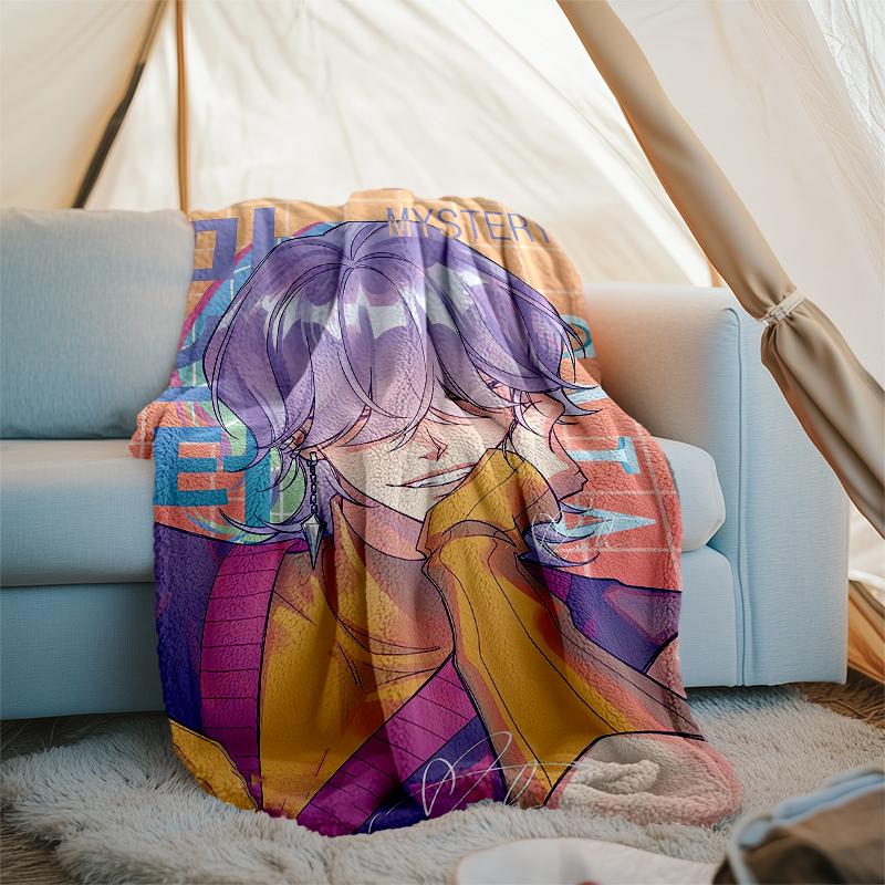 Saja Boys Theme Printed Blanket - Perfect for Couch, Bed, Travel & Outdoor Use | Machine Washable, Cozy & Durable.