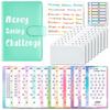 A6 Macarone Money Saving Challenge with 8Pcs Loose-Leaf Binder Budget Binder with Cash Envelopes Money Organizer System