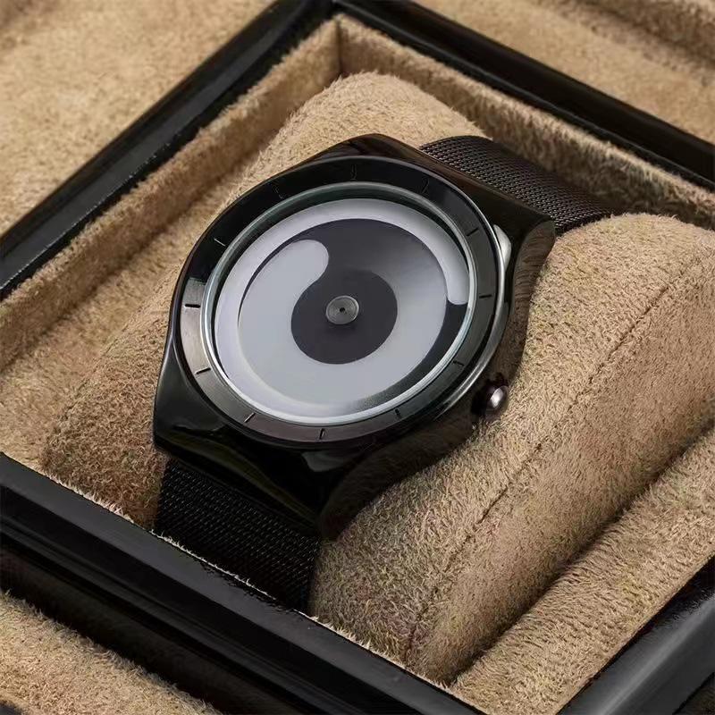 Инновационные мужские кварцевые часы Swirl без стрелок – Водонепроницаемые, Стильные и Идеальные для Студентов