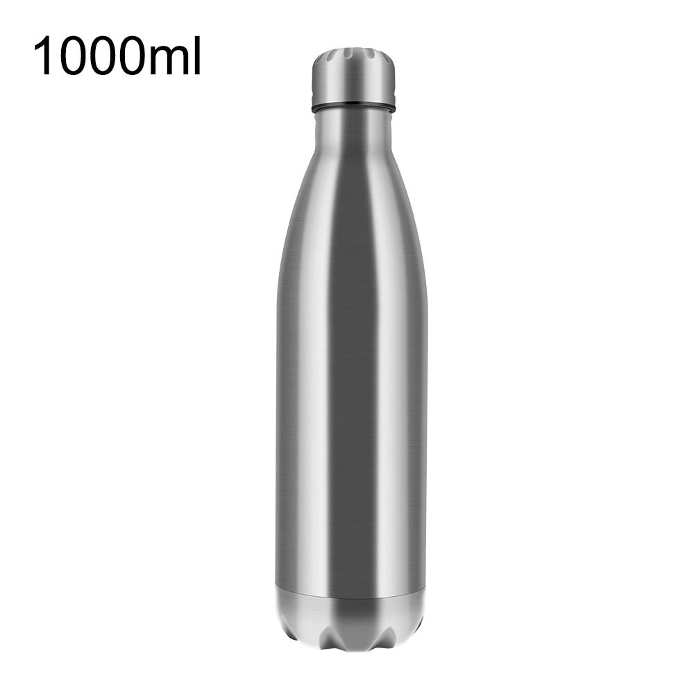 Бутылки для напитков для спорта и отдыха на природе, посуда для напитков, 500 мл, 750 мл, 1000 мл, бутылка для колы из нержавеющей стали, одностенная бутылка для воды