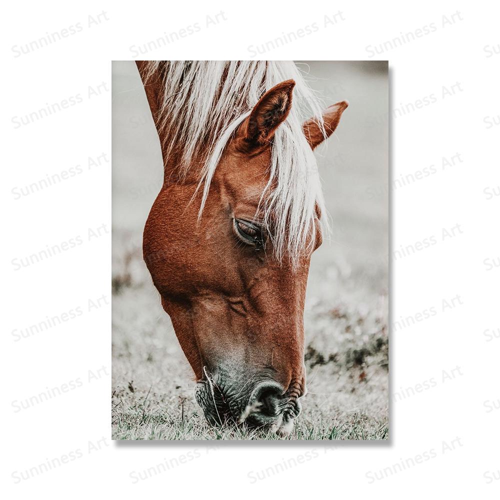 Boho Rustic Western Southwest Prints Farmhouse Highland Cow Horse Poster Canvas Printing Wall Art Picture Living Room Home Decor