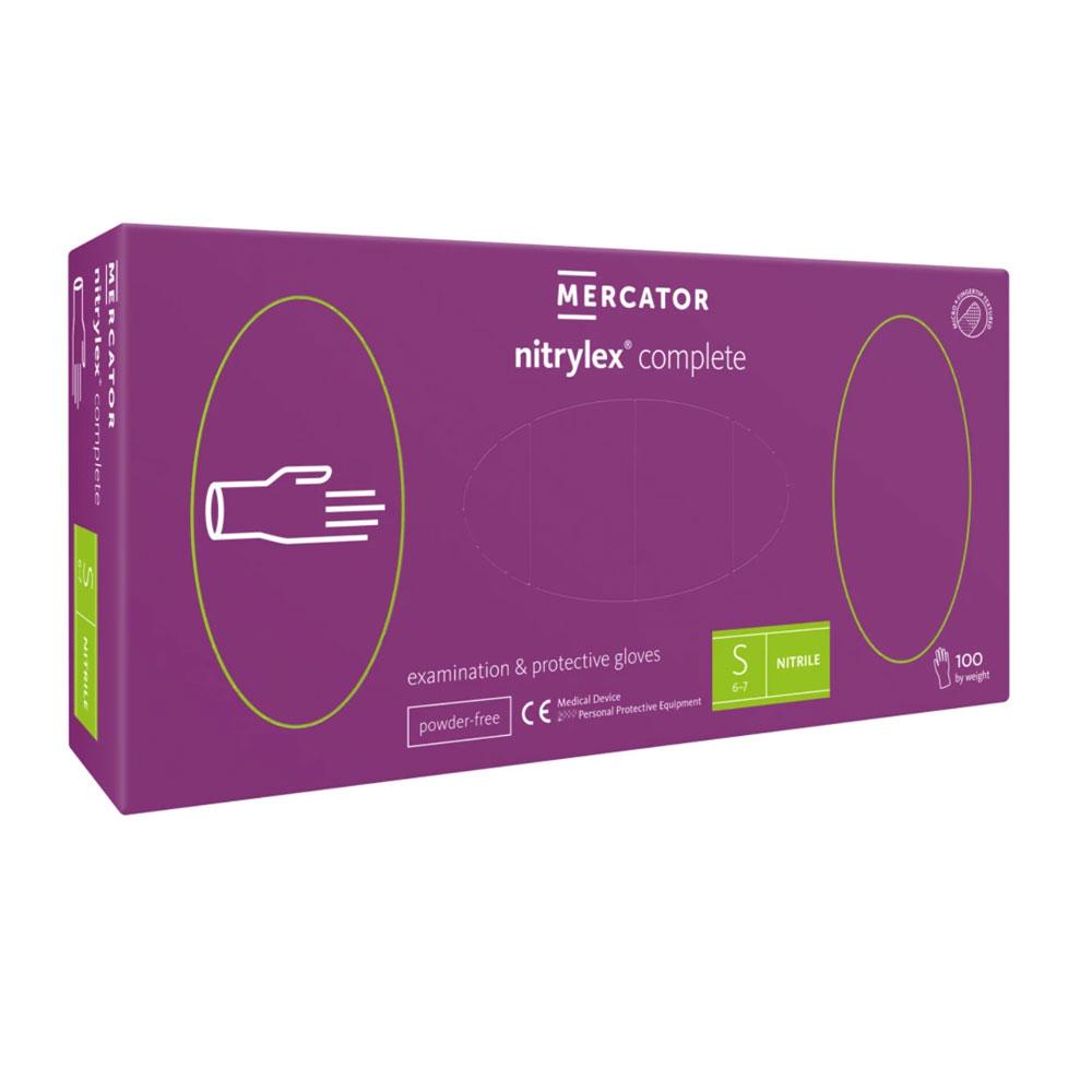 Nitrile Gloves Purple Mercator Nitrylex Complete 100 Pieces