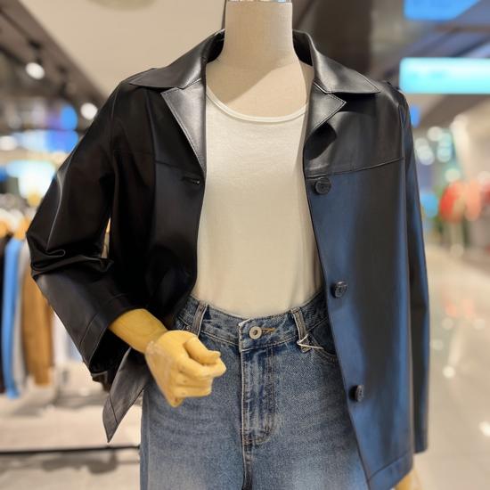 ab.f.z Genuine Leather Single Jacket (ABXA5FFJ1G)