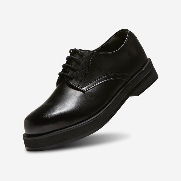 Custom Aid 4.5cm Cowhide Chunky Sole Square Toe Derby Enzo-CR0066