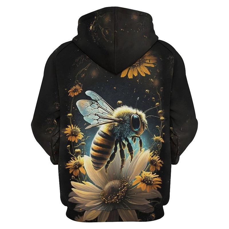 Honeycomb Bee Graphic Sweatshirts Funny Insect Bees 3D Printed Hoodies For Men New In Hoodie & Sweatshirts Casual Y2k Hoody
