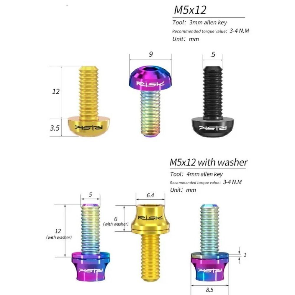 2pcs Fixing Bolts Bicycle Water Bottle Cage Bolts Bicycle Water Bottle Fixed Screws MTB