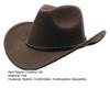 Ковбойская шляпа в западном стиле для мужчин и женщин, фетровая шляпа с широкими полями, шляпа ковбойки с серебряной бусиной, шляпа федора с закручивающимися полями для вечеринки-маскарада в стиле Дикого Запада, Хэллоуина, косплея