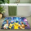 Anime Pokemon Greninja Water Splash Print Non-slip Doormat, Soft Absorbent Floor Rug for Home Decor