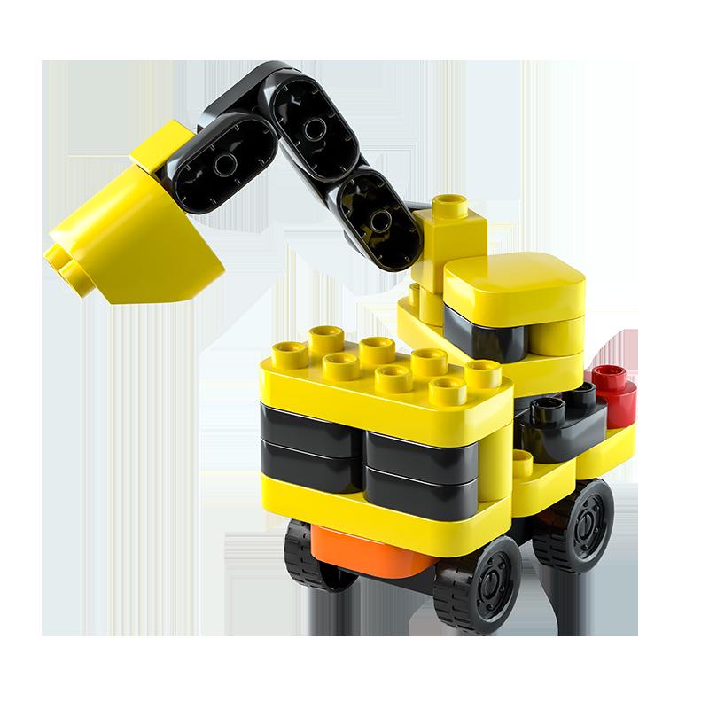 Инженерный автомобиль-пазл, совместимый с Lego, конструктор для детей 3-6 лет