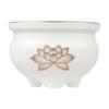 Tomatsu Shoten Buddhist Altar Accessories, Shinto Altar Accessories, White Gold Lotus 3.0 Incense Burner AM-TM591