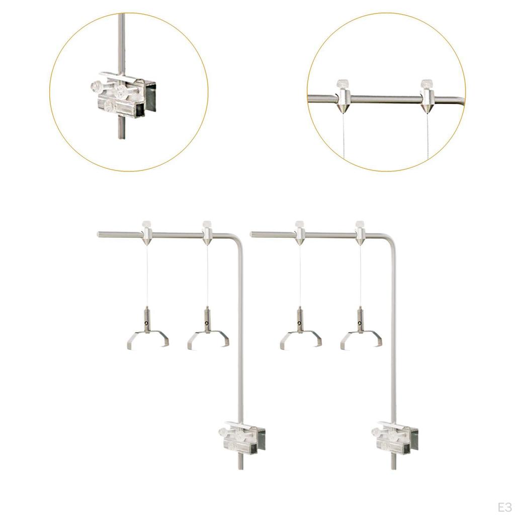 Tank Lamp Holder Aquarium Bracket Easy Installation, Aluminum Alloy Sturdy Light Riser Stand,