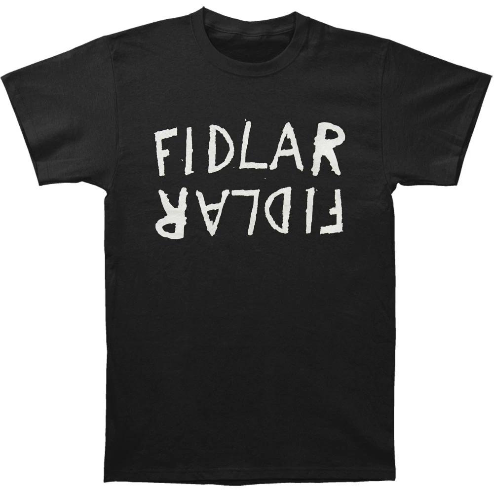 Men's Fidlar Flipped Logo T-shirt Large Black