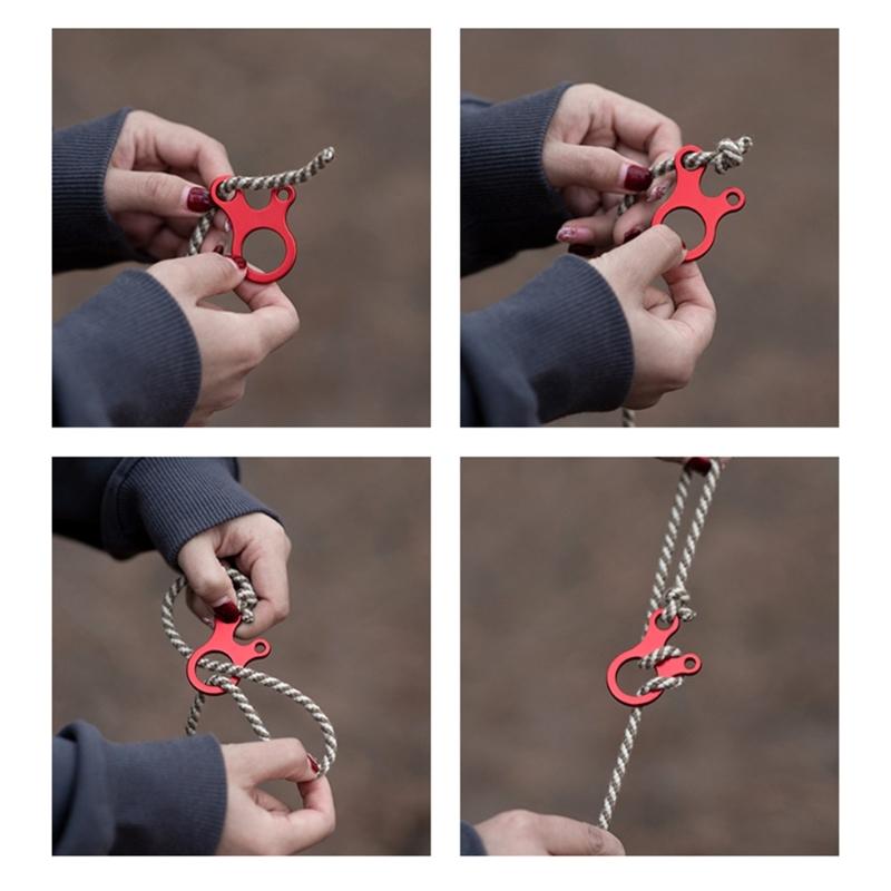 10 Pcs Aluminum Alloy Tent Rope Buckle Tent Fastener Tensioner Guyline Cord Adjuster Camping Accessories Durable