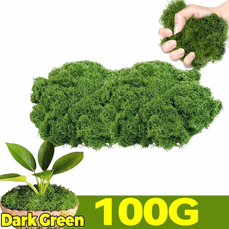300/30g Artificial Green Moss Eternal Life Moss Grass Mini Landscape Fake Grass DIY Craft Faux Preserved Plant Moss Garden Decor