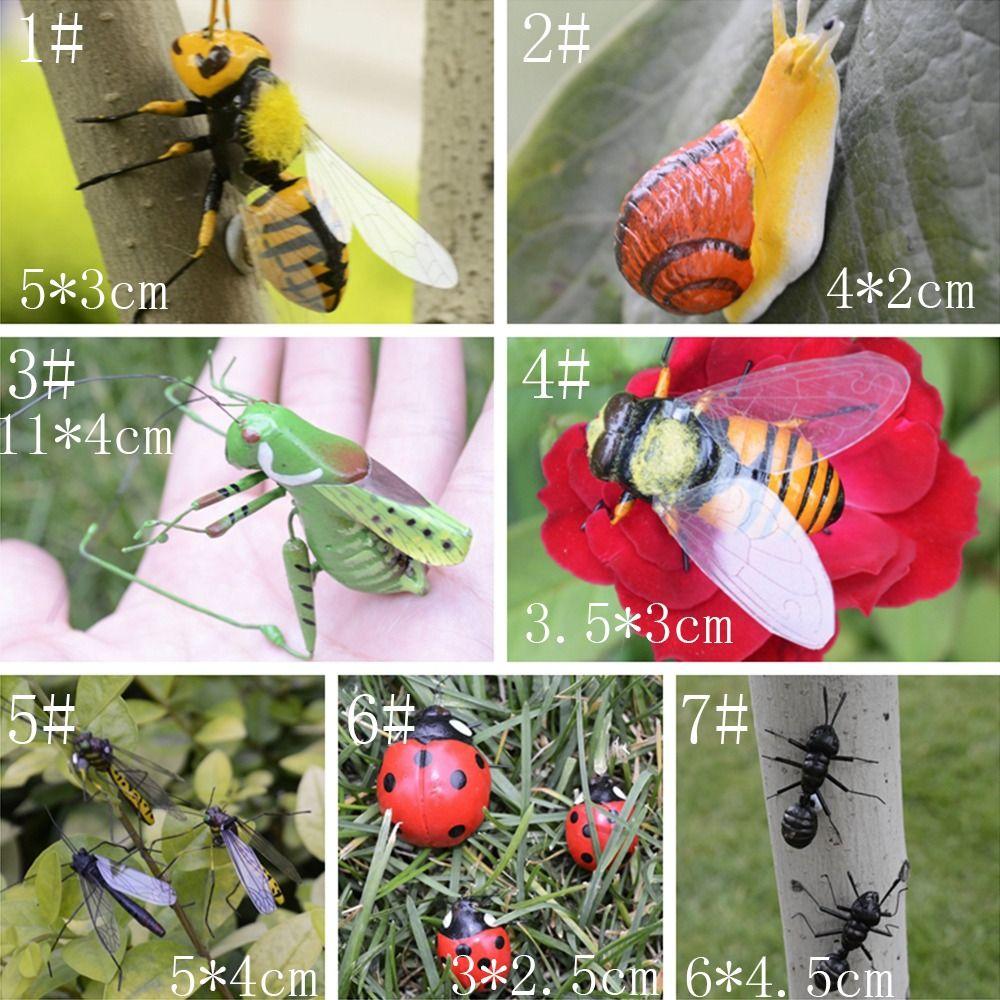 Outdoor Insect Figurine Lifelike Micro Landscape Delicate Insect Fridge Magnet  Home