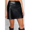 Черная мини-юбка из искусственной кожи Twoaw24et00228