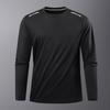 Men's Quick Drying Round Neck T-shirt Long Sleeve Men's Ice Silk Thin Fitness Running Top Bottoming Long Sleeve