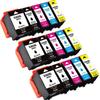 E202XL Ink Cartridges for Epson Expression Premium Xp-6000 - 15 Pack - 3BK/3PBK/3C/3M/3Y