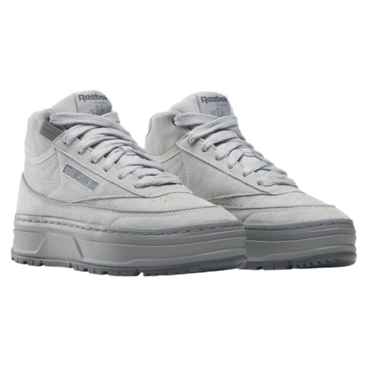 Reebok Club C Geo Mid Pure Grey женские кроссовки 100074482