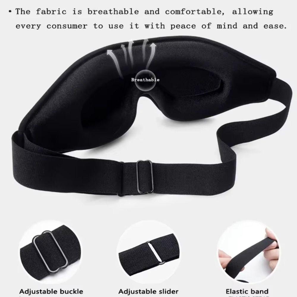 Soft 3D Sleep Mask Zero Eye Pressure Travel Nap Eyepatch Sleeping Aid Blackout Eye Shade Napping