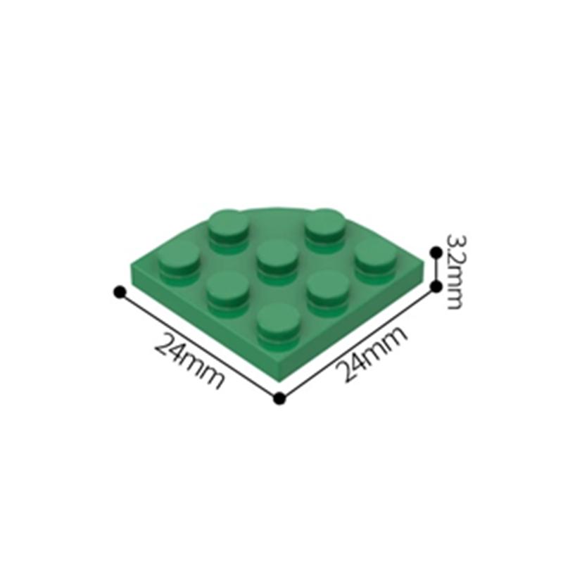 20 ШТ. ПЛАСТИНА 3X3, 1/4 КРУГА Совместимые 30357 Круглые и Угловые Самоблокирующиеся Кубики Строительные Блоки Игрушки Аксессуары
