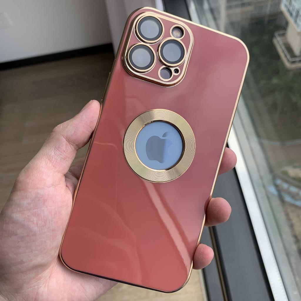 Чехол для iPhone с рисунком линзы зрачка CD для iPhone 11-14 - гальванизированный ТПУ сплошного цвета