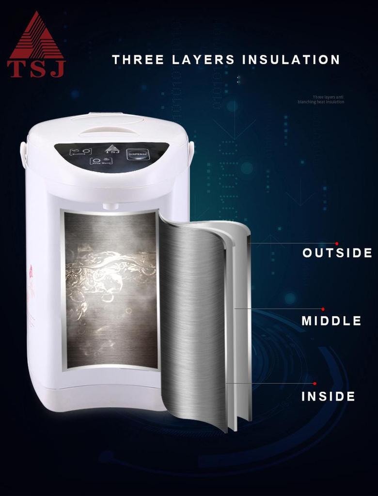 Электрический чайник TSJ 110В/220В из нержавеющей стали с бытовой изоляцией и функцией поддержания постоянной температуры