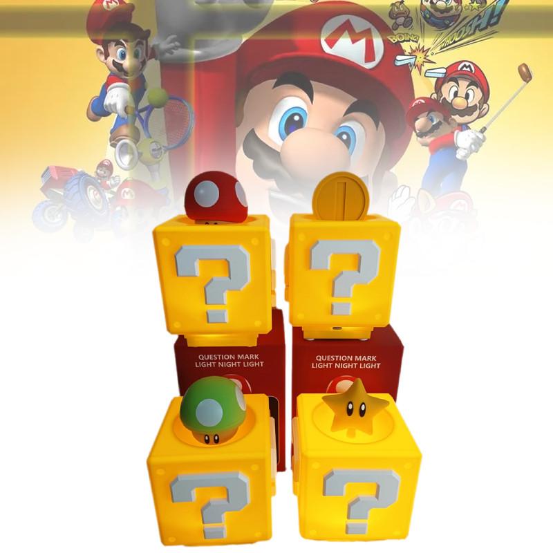 Брос Марио Супер Ночник Вопросительный Знак Звезда Гриб Спальня Перезаряжаемый