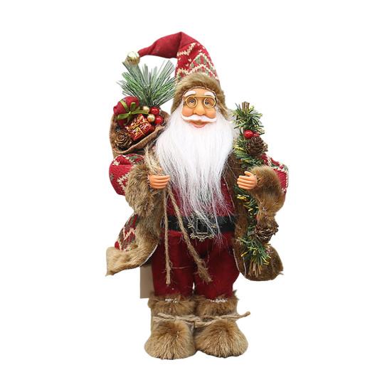 Санта Рождественское украшение 12-дюймовая фигурка ручной работы для елки, каминной полки, классический праздничный коллекционный подарок, рождественский праздничный настольный декор