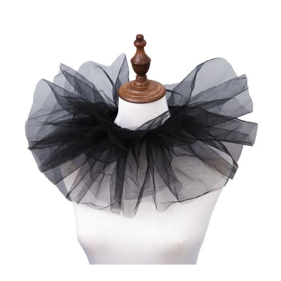 Removable Puffy Mesh Faux Collar Clown Circus Shirt Collar Business Weddings Parties Cosplay Accessories