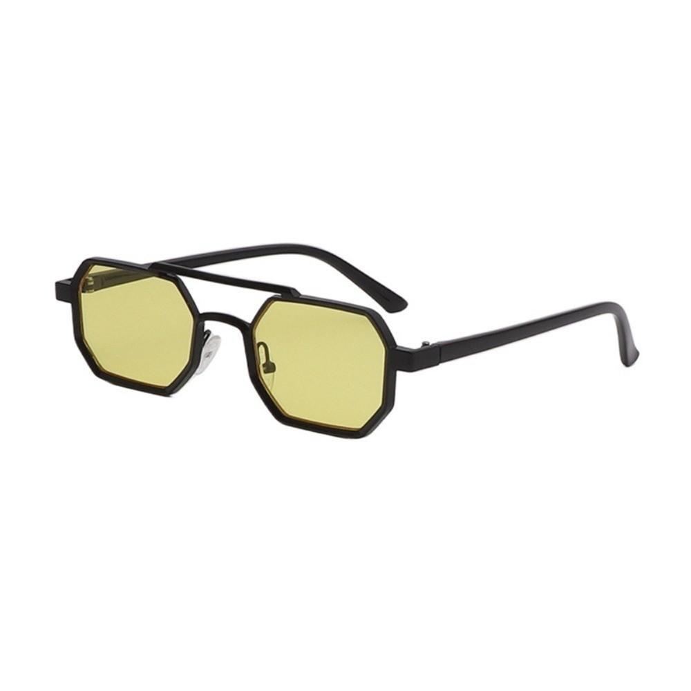Punk Polygon Sunglasses Large Frame Multicolor Eyewear Fashion Double Beam Sun Glasses  Outdoor