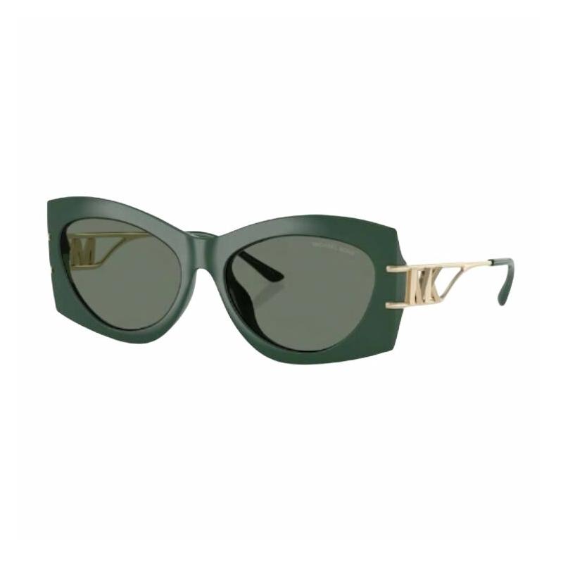 MICHAEL KORS Logo Detail Injection Molded Irregular Sunglasses Women's Green