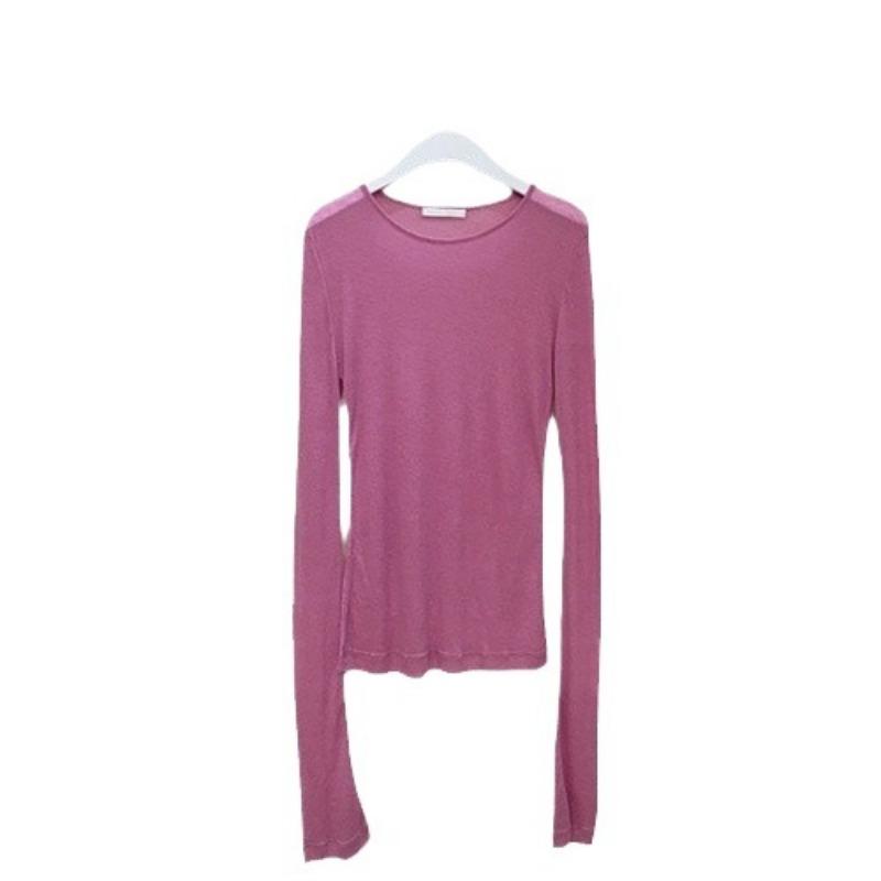 Женский облегающий сексуальный базовый топ, осенняя тонкая эластичная слегка прозрачная модель, подчеркивающая грудь, однотонная, универсальная футболка с длинным рукавом