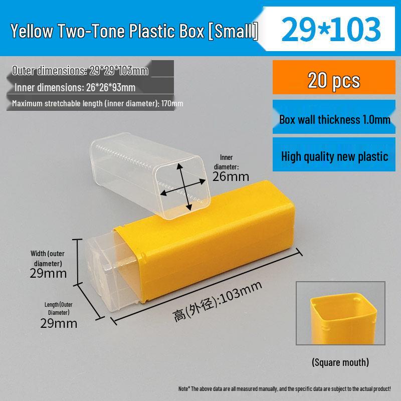 Rectangular Tap Drill Bit and Milling Cutter Storage Box - Transparent Plastic Telescopic Case for Machine Tool Accessories