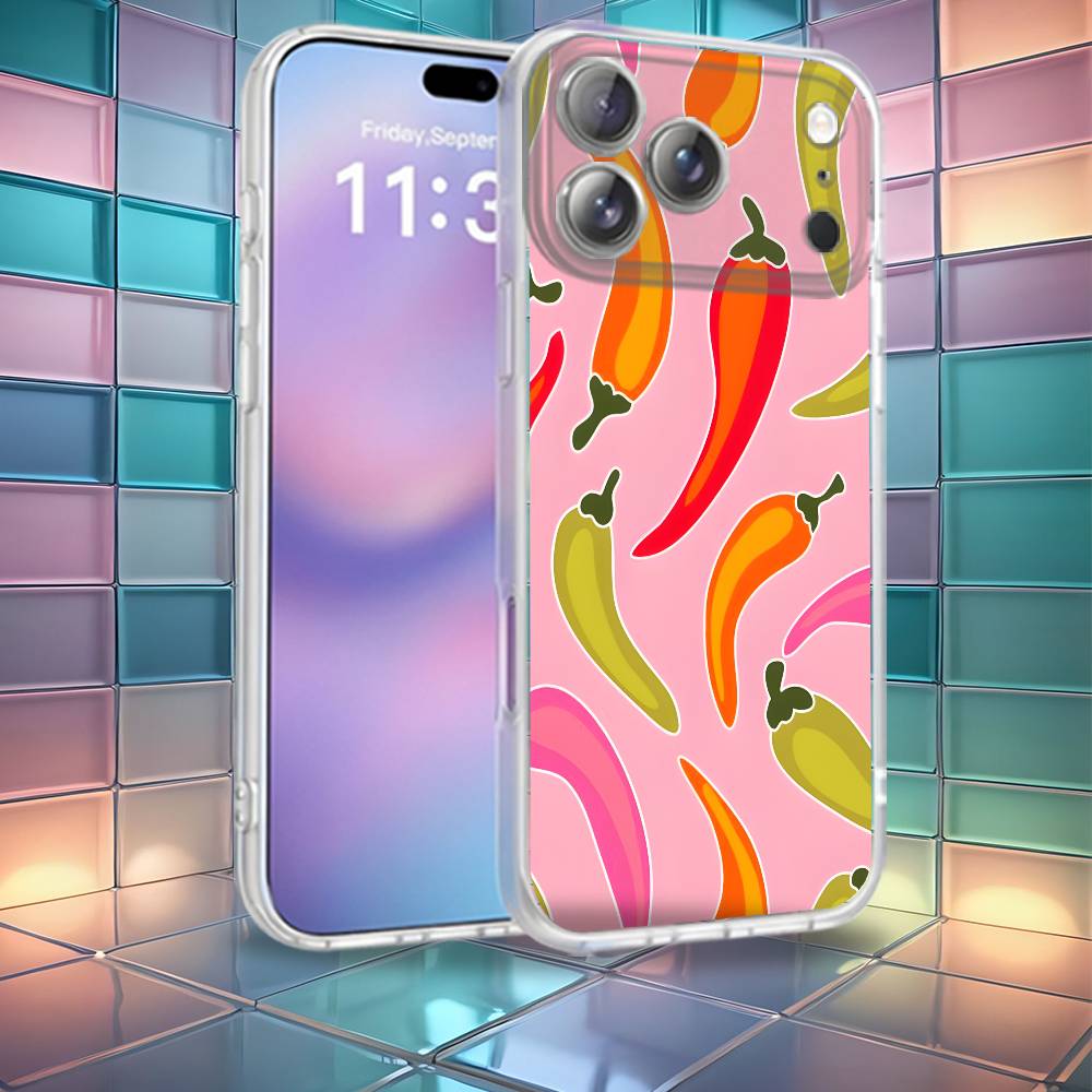 Spicy Red Chili Peppers Phone Case For iPhone 16,14,11,17,13,15,12,Air,Plus,Pro,Max,E,Mini Frosted for MagSafe Magnetic Wireless