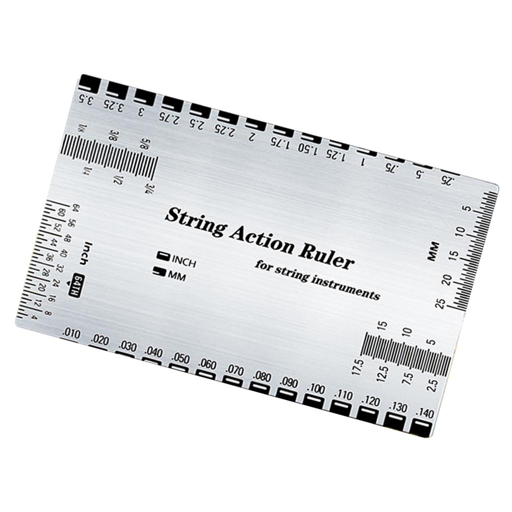 Guitar String Height Ruler String Action Gauge Ruler Guitar Set Up Repairing Luthier Tool for Guitar and Bass Setup