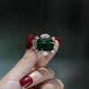 **Роскошная геометрическая брошь Bo Xin Yun с зеленой цирконией - Заколка в корейском стиле**