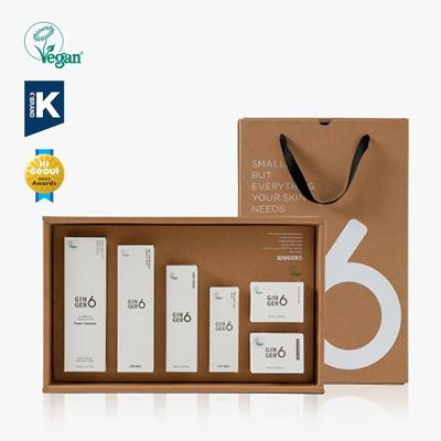 Веганский GINGER6 (тоник/сыворотка/вода/пептиды/для рук/пенка для умывания) Комплект из 6 предметов