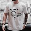 Funny Please Use This Your Brain Sarcasm T Shirts Funny Graphic Y2k Tops Streetwear Short Sleeve Harajuku Humor Joke Men T-shirt