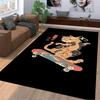 "Unique Cat Skateboarding Carpet with Japanese Sushi Style Design" Suitable for use as an anti-slip for living room bedroom sofas