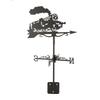 Garden Weathervane Roof Outdoor Metal Wind Vane Decoration for Yard Cupola Barn Sheds Black