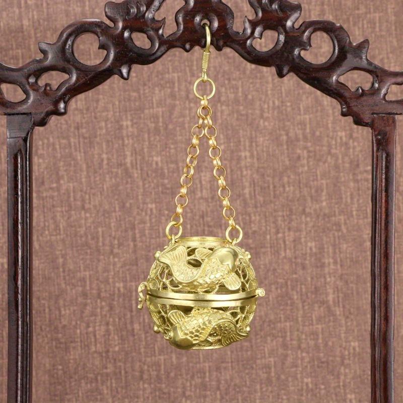 Шарик для благовоний, Антиквариат, Полый бюстгальтер, Медь, Ретро, Украшение для дома, Полый, Шарик для благовоний, Камера сгорания