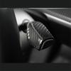 For Tesla Model 3 Y Gear Shift Cover Steering Wheel Accessories Glossy Carbon Fiber Look