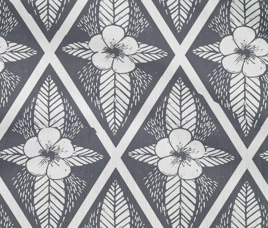 oneOone Cotton Flex Gray Fabric Artistic Floral & Diamond Geometric Craft Projects Decor Fabric Printed By The Yard 40 Inch