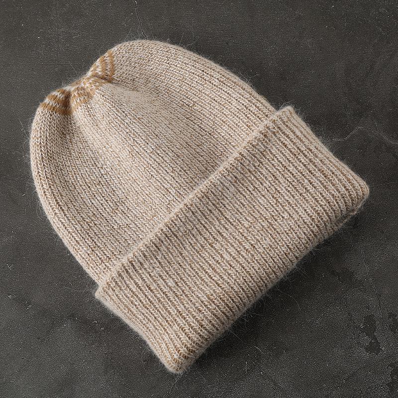 Konijnenbont Zachte Warme Beanie Muts Voor Vrouwen Wol Motorkap Dikke Gebreide Mooie Skullies Mutsen Ангорская вязаная шапка