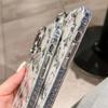 Luxury Laser Ink Flower Phone Case For iPhone 14 13 12 11 Pro Max Acrylic Shockproof Cover